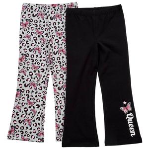 Girls (4-6x) Sweet Butterfly(R) 2pk. Butterfly Flared Leggings