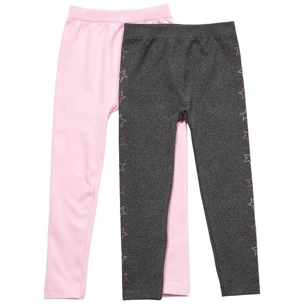 Girls (4-6x) Star Ride(R) 2pk. Star Bling/Solid Leggings