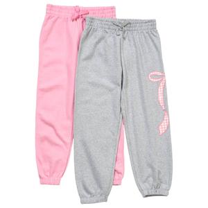 Girls (4-6x) Sweet Butterfly(R) 2pk Solid & Marled/Bow Joggers alternate view