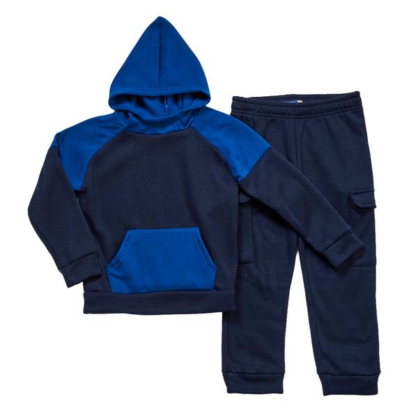 Boys (4-7) Blue Heritage 2pc. Fleece Hoodie & Cargo Jogger Set