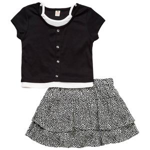 Girls (4-6x) Sweet Butterfly(R) 2pc. Faux Layered Top & Dot Skort