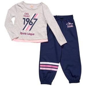 Girls (4-6x) Sweet Butterfly(R) 2pc. Long Sleeve Tee w/ Joggers