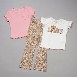 Girls (4-6x) Sweet Butterfly(R) 3pc. Rib/Love Tees & Legging Set