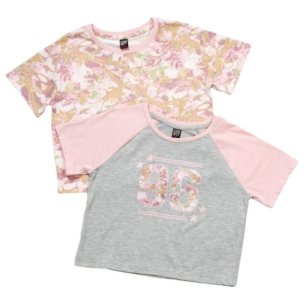 Girls (7-16) Star Ride(R) 2pk. Raglan Varsity Tee & Leaf Camo Tees alternate view
