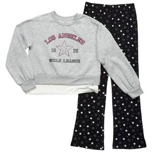 Girls (4-6x) Sweet Butterfly(R) LA Fleece Top & Star Legging Set