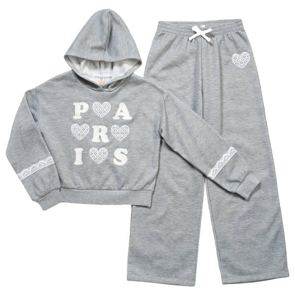 Girls (4-6x) Sweet Butterfly(R) Paris Lace Hoodie w/ Wide Leg Pants