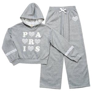 Girls (7-16) Sweet Butterfly(R) Paris Lace Hoodie w/ Wide Leg Pants alternate view