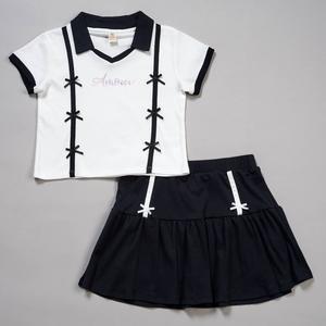 Girls (7-16) Sweet Butterfly(R) Amour Bow Polo w/ Bow Skort
