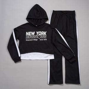 Girls (7-16) Sweet Butterfly(R) NYC Faux Layer Hoodie & Flare Pants