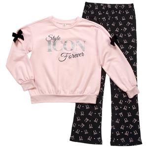 Girls (7-16) Sweet Butterfly(R) Style Icon Crew & Bow Legging Set