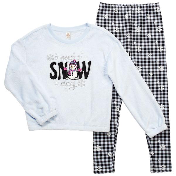 Girls (7-16) Sweet Butterfly(R) Snow Day Top & Gingham Legging Set