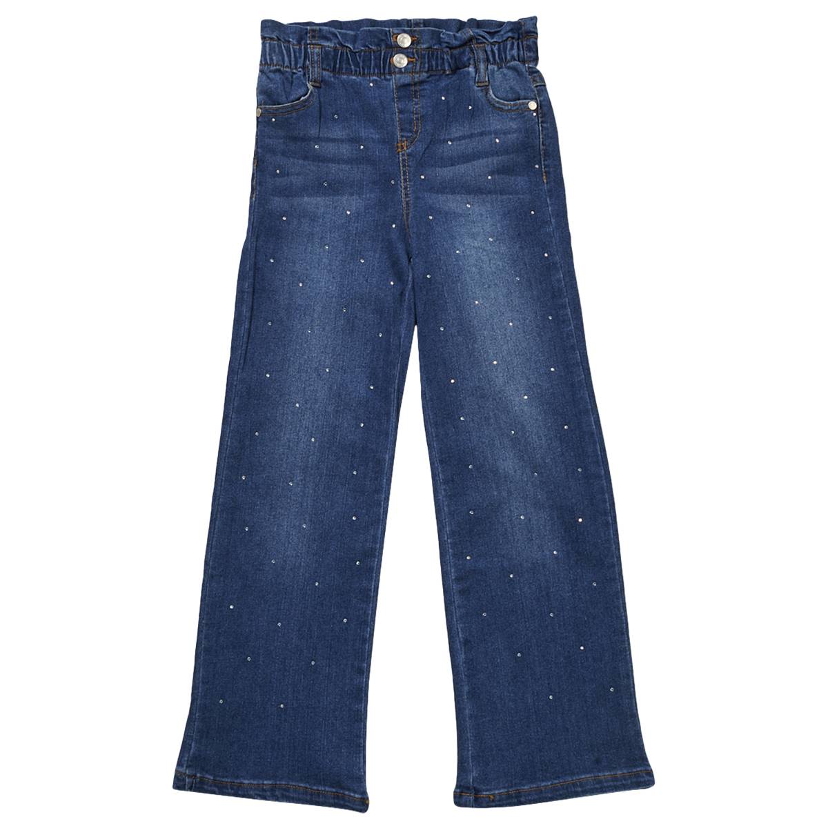 Girls (7-16) Wallflower(R) Girl Paperbag Jeweled Wide Leg Jeans