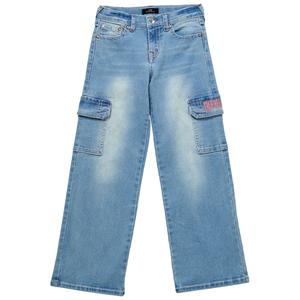 Girls (7-16) True Religion Wide Leg Cargo Jeans