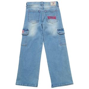 Girls (7-16) True Religion Wide Leg Cargo Jeans alternate view
