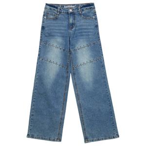 Girls (7-16) Wallflower Girl(R) Wide Leg Studded Jeans