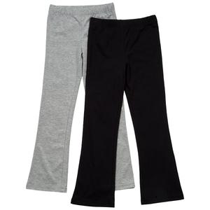Girls (7-14) Sweet Butterfly(R) 2pk. Solid/Marled Flare Leggings