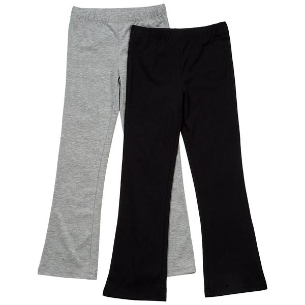 Girls (7-14) Sweet Butterfly(R) 2pk. Solid/Marled Flare Leggings