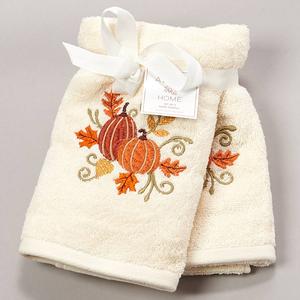 Avanti Pumpkin Swirls 2pk. Hand Towel