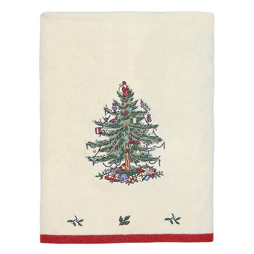 Avanti Spode Christmas Tree Red Bath Towel