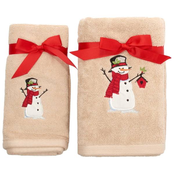 Avanti Snowman & Bird 2pk. Towel Collection