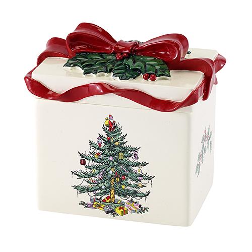 Avanti Spode Christmas Tree Red Covered Jar