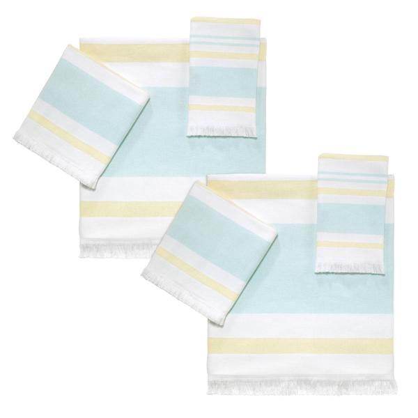 IZOD(R) Clubhouse Stripe 2pk. Hammam Bath Towel Collection alternate view