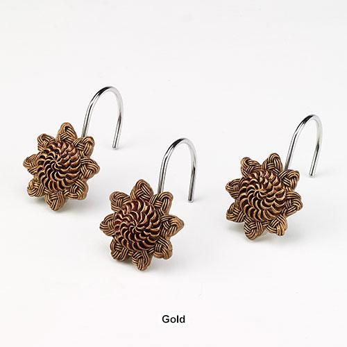 Avanti Braided Medallion Shower Curtain Hooks alternate view
