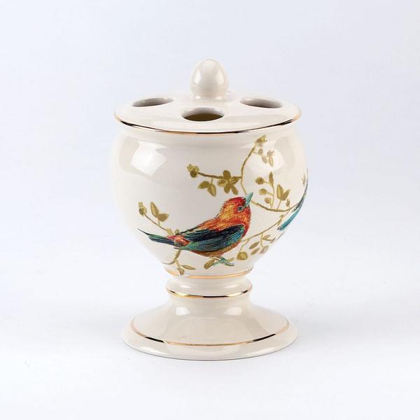 Avanti Gilded Birds Toothbrush Holder