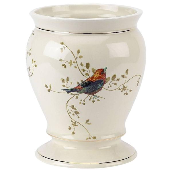 Avanti Gilded Birds Waste Basket