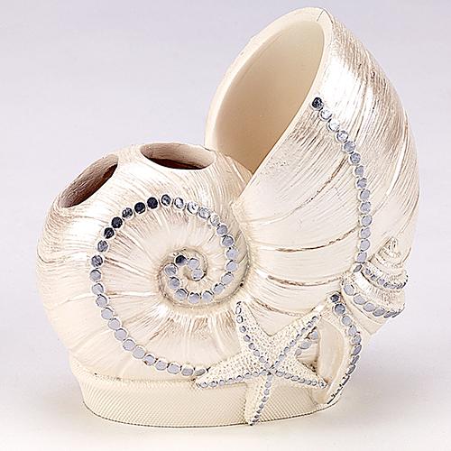 Avanti Sequin Shells Toothbrush Holder