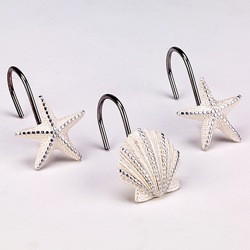 Avanti Sequin Shells Shower Hooks