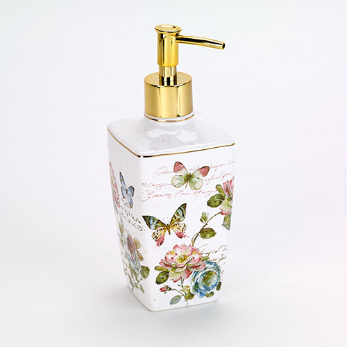 Avanti Butterfly Garden Ceramic Lotion Pump