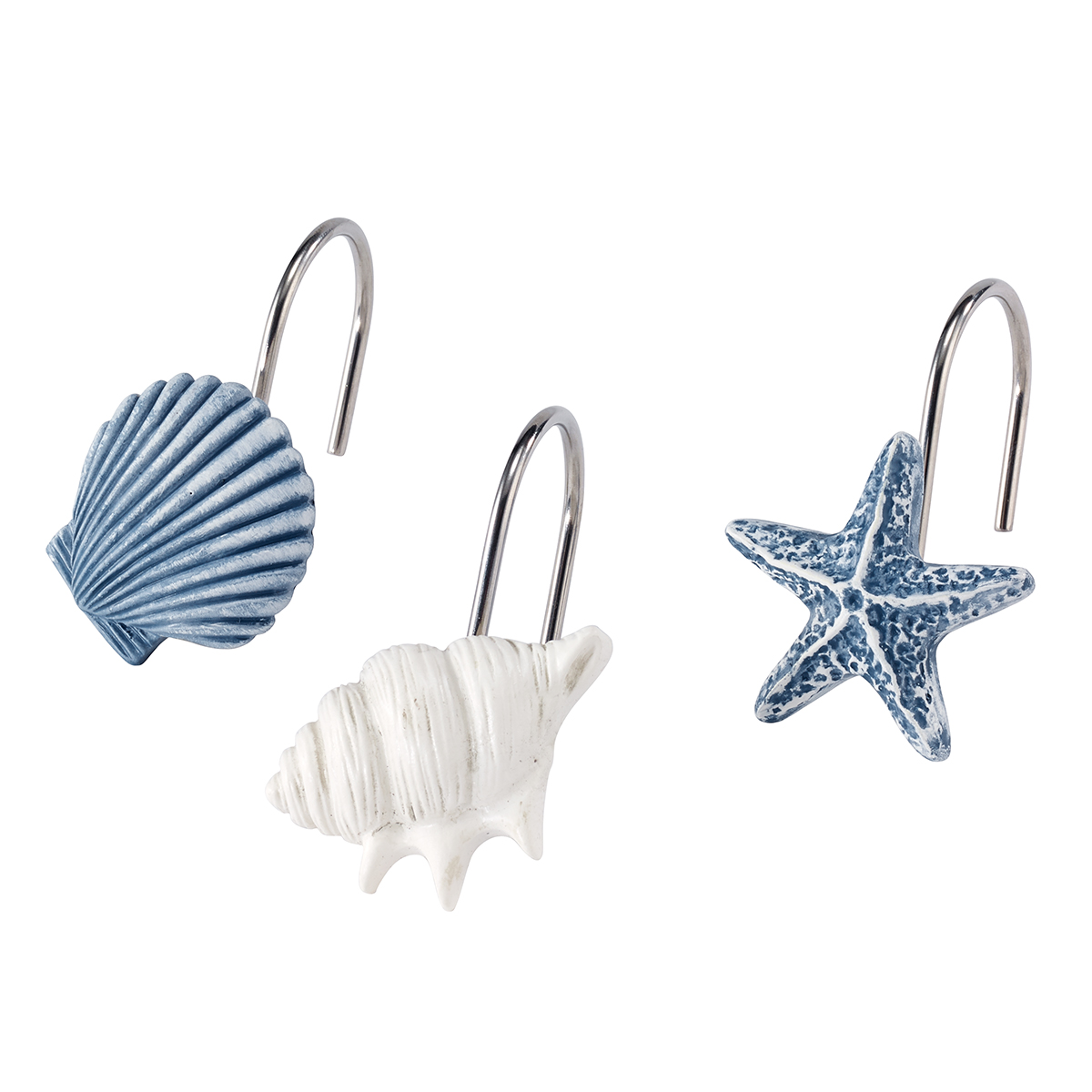 Avanti Abstract Coastal Shower Curtain Hooks