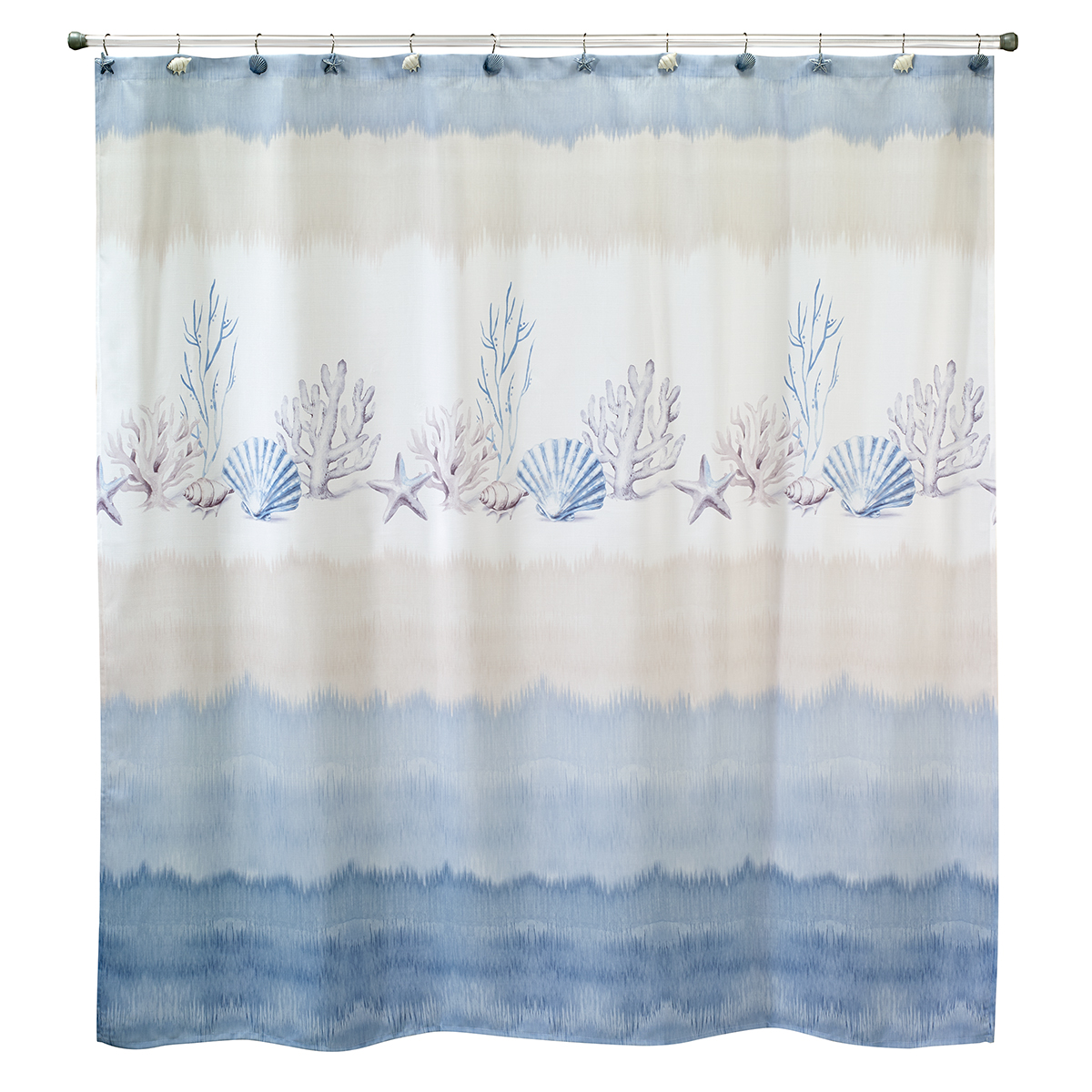 Avanti Abstract Coastal Shower Curtain