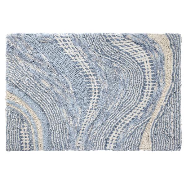 Avanti Waves Blue Bathroom Rug