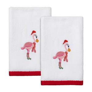 Avanti Flamingo Jingle 2pk. Fingertip Towels