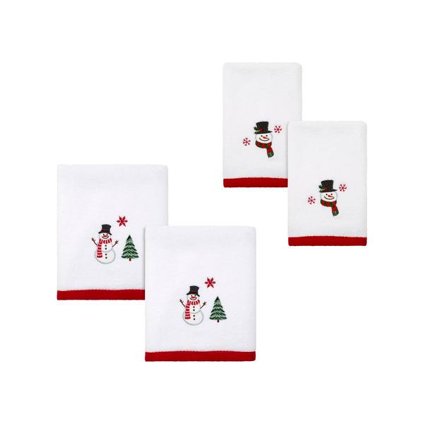 Avanti Winter Snowman 2pk. Embroidered Towel Collection