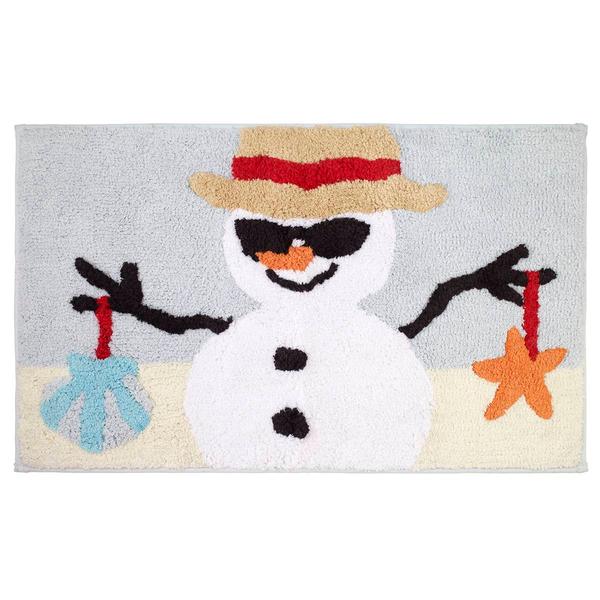 Avanti Beach Snowman Bath Rug