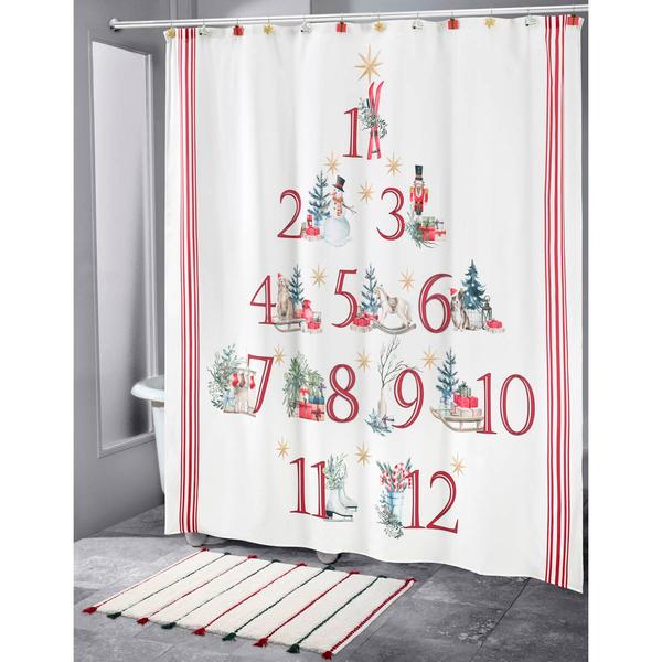 Avanti Holiday Countdown Shower Curtain alternate view