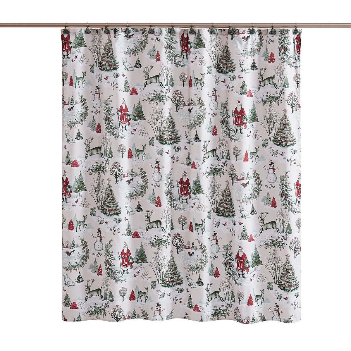 Avanti Yuletide Shower Curtain, 72" x 72" - Multi