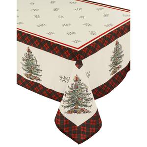Spode(R) Christmas Tree Tartan Oblong Tablecloth