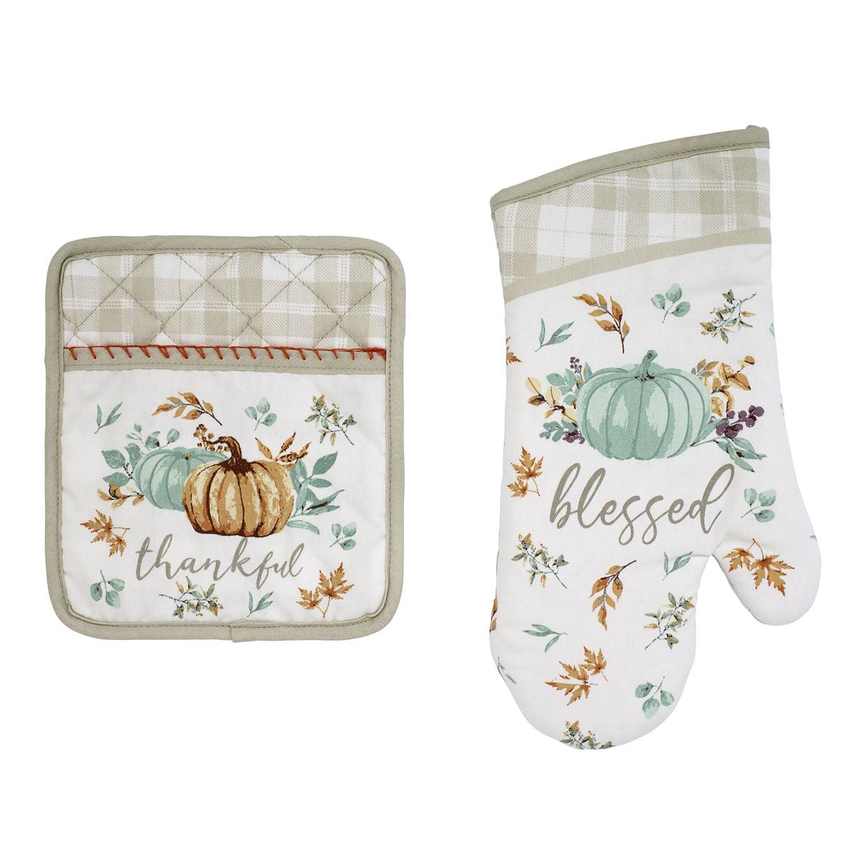 Avanti Grateful Patch Pot Holder & Oven Mitt Set