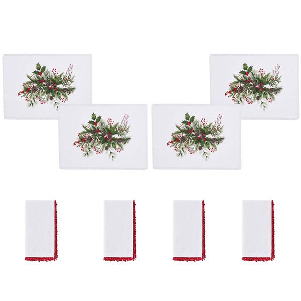 Avanti Pine & Ivy 8-Piece Placemat and Napkin Set alternate view