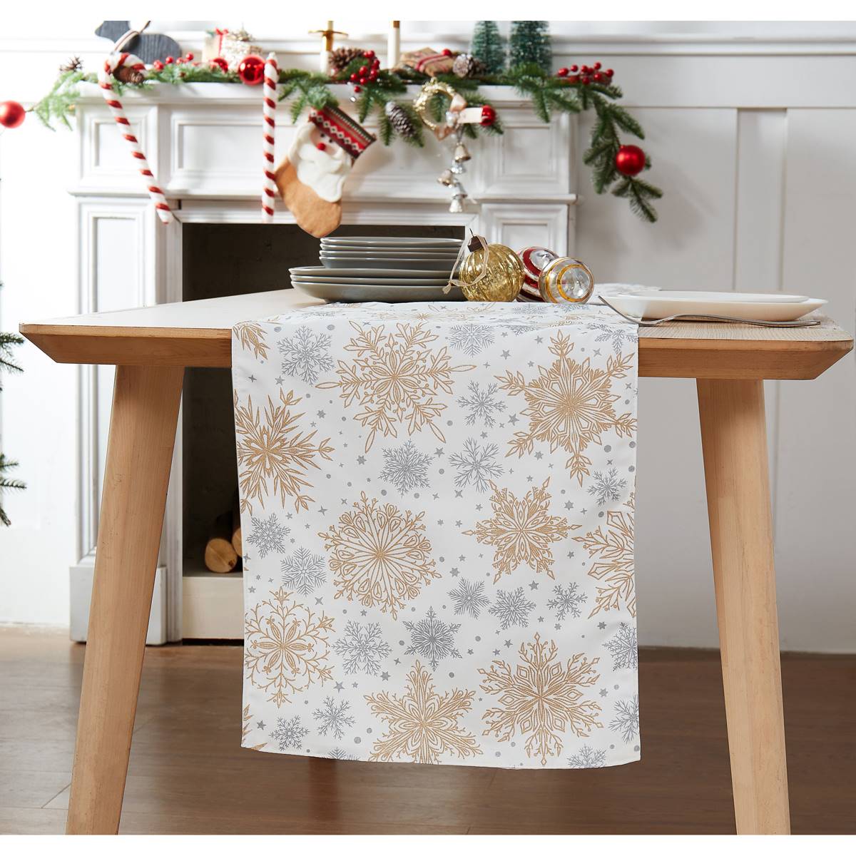 Avanti Snowflakes Holiday Table Runner - 72in.