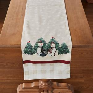 Avanti Country Snowman Holiday Table Runner - 14x72