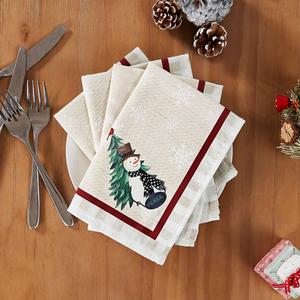 Avanti Country Snowman Holiday Napkins - Set of 4