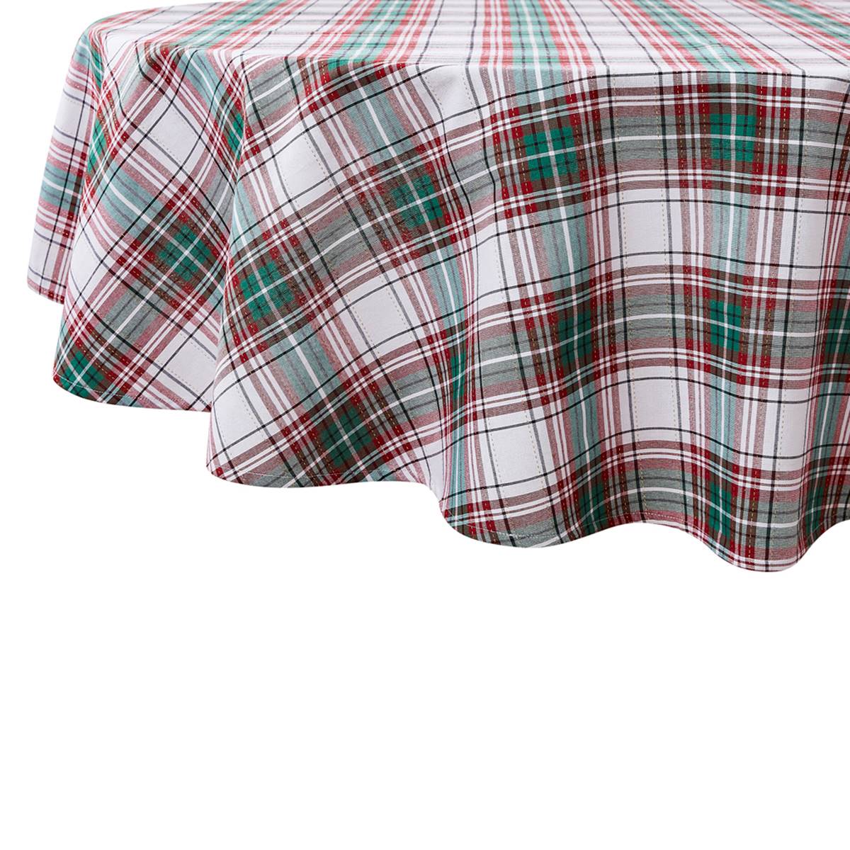 Avanti Holiday Plaid Tablecloth