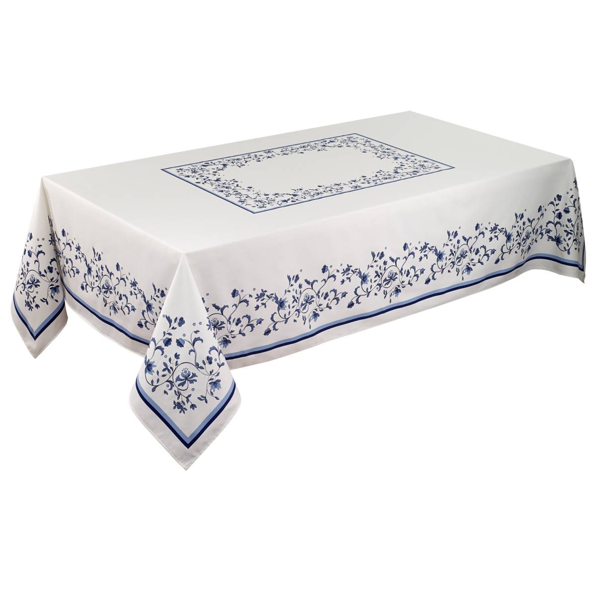 Spode(R) Blue Portofino Blue & White Floral Tablecloth