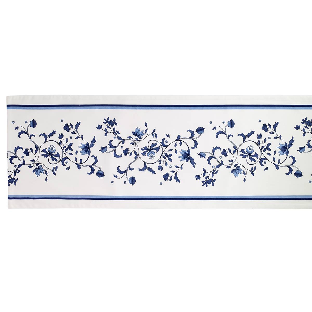 Spode(R) Blue Portofino Blue & White Floral Table Runner - 14x74