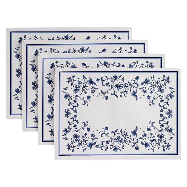 Spode(R) Blue Portofino Blue & White Flora Placemat - Set of 4